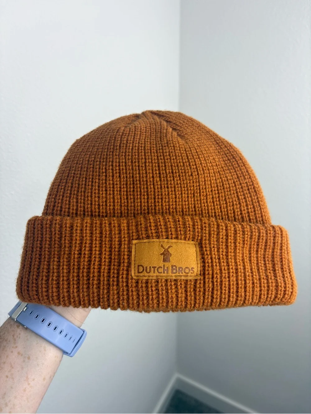 Dutch Bros Knit Beanie - Mustard Orange